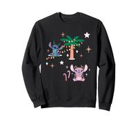 Disney Stitch & Angel Tropical Christmas Starry Holiday Vibe Sweatshirt