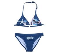 Disney Stitch Bikini Fille 6-16 Ans Costume Mer Deux Pièces Officiel Premium Tissu Technique 82% Polyester 18% Elastan Fantasmes Été Piscine, 18058 Bleu marine, 10 ans