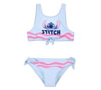 Disney Stitch Bikini Fille 6-16 Ans Costume Mer Deux Pièces Officiel Premium Tissu Technique 82% Polyester 18% Elastan Fantasmes Été Piscine, 18235 Bleu, 10 ans