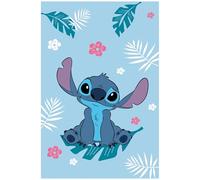 Disney Stitch Bleu Souple Couverture Polaire Fleece, Couvre-lit pour Enfants 100x150 cm, Oeko-TEX (B)