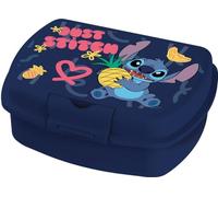 Disney Sandwich Box enfants en plastique Stitch sans BPA, avec fermeture de sécurité, lavable et réutilisable, ne passe pas au micro-ondes et au lave-vaisselle