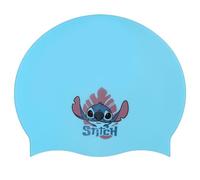 Disney Stitch Bonnet de Bain, Silicone pour Enfants 3+ | Extensible et Confortable Bonnet de Bain Enfant Taille Universelle pour la Piscine (Bleu Stitch)