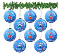 Disney Stitch Boules de Noel, Décoration Sapin de Noel, Lot de 10, Déco Noël