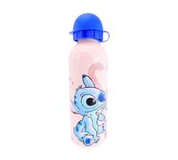 Disney Stitch Bouteille Réutilisable, Stitch et Angel Conception en Aluminium Résistant, Gourde pour Filles, Bouteille de Voyage, Capacité 500 ml (Bleu Foncé)