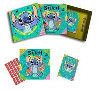 Disney Stitch Calendrier 2026 avec coffret cadeau, agenda A5 et stylo avec autocollants d'organisation gratuits inclus