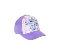 Disney Stitch - Casquette de baseball - Pour enfant fille - Protection solaire - À partir de 3 ans - Taille réglable, lilas, 52