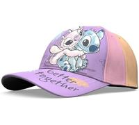Disney Stitch Casquette de Baseball pour Filles, Casquette Design Stitch, Scrump et Angel, Chapeau D'été pour Enfants, Cadeau pour Filles (FR/ES, Numérique, 53, Lila)