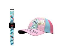 Disney Stitch Casquette et Montre pour Filles, Casquette de Baseball D'été pour Enfants, Design Stitch Montre LED, Cadeau pour Filles | Rose