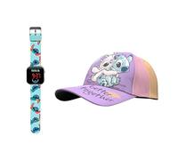 Disney Stitch Casquette et Montre pour Filles, Casquette de Baseball D'été pour Enfants, Design Stitch Montre LED, Cadeau pour Filles | Lila