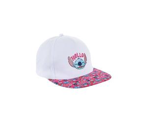 Disney Stitch Casquette pour Filles, Casquette D'été pour Enfants au Design Tropical 'Hello' Stitch, Cadeau pour Les Filles | Blanc