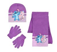 Disney Stitch Chapeau Écharpe et Gants pour Filles, Ensemble D’Hiver Casquette D’Hiver Écharpe et Gants, Accessoires D’Hiver pour Enfants, Cadeau pour Filles | Lila