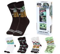 Disney Stitch Chaussettes Femme, Lot de 5 Paires, Douce et Extensible Chaussettes Chaudes - Cadeau Femme et Ado (Vert Baby Yoda, 35/41 EU)