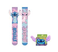Disney Stitch Chaussettes Hautes pour Fille, Motif Stitch et Angel 3D Chaussettes en Coton, Cadeau pour Filles et Adolescentes, Taille Unique