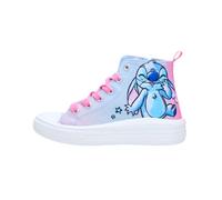 Disney Stitch Chaussures Fille, Baskets Montantes à Semelle épaisse, Coffret Cadeau Inclus, Tailles EU 30 à 35 (Bleu, Système Taille Chaussures EU, Enfant de 2 à 5 Ans, Femme, Numérique, Moyen, 32)