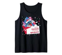 Disney Stitch Christmas Nice Unless Proven Naughty Holiday Débardeur