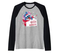 Disney Stitch Christmas Nice Unless Proven Naughty Holiday Manche Raglan