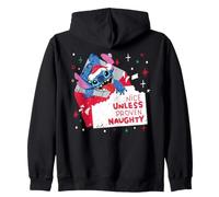 Disney Stitch Christmas Nice Unless Proven Naughty Holiday Sweat à Capuche