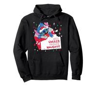 Disney Stitch Christmas Nice Unless Proven Naughty Holiday Sweat à Capuche