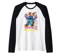 Disney Stitch Christmas Santa's Naughty List Funny Holiday Manche Raglan