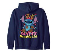 Disney Stitch Christmas Santa's Naughty List Funny Holiday Sweat à Capuche