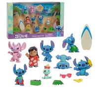Figurines et accessoires - LICENCE /STITCH - Coffret Deluxe - 13 figurines et accessoires, Stitch dans 5 poses, planche de surf E