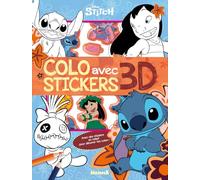 Disney Stitch - Colo avec stickers 3D - Livre de coloriage avec stickers épais - Livre de coloriage 4 ans - Livre de coloriage Stitch - Livre de coloriage Disney