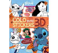 Disney Stitch - Colo avec stickers 3D (Stitch et Souillon) - Avec des stickers en relief pour décorer tes colos ! - Collectif - Hemma - broché - Document jeunesse