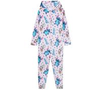 Disney Stitch Combinaison Pyjama Enfant Fille avec Capuche, Pyjama Pilou Pilou Enfant et Ado(Multi Stitch, 7-8 Ans)