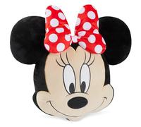 Disney Stitch Coussin Enfant Peluche 3D Canapé ou Lit, Coussins Décoratifs, Décoration Chambre Ado Fille Garçon - Cadeau Enfant (Noir Minnie, L37 x W35)
