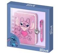 Disney Stitch Disney Angel Heart Peluche journal + stylo Karactermania