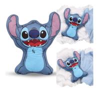 DISNEY Stitch DOUX Coussin décoratif en VELOURS, coussin en forme pour chambre d'enfant 35x30cm OEKO-TEX