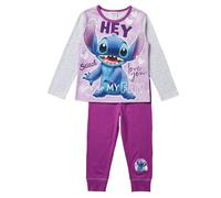 Disney Stitch Ensemble pyjama 2 pièces pour fille Love You, violet/gris, 13-14 ans