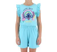 Disney Stitch Ensemble Pyjama Une Pièce pour Fille, T-Shirt et Short 'Cute But Cheeky' Conception, Taille 6 Ans | Bleu