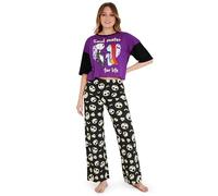 Disney Stitch Ensembles de Pyjama Femme, Confortable Vêtements de Nuit Femme & Ado - Cadeau Femme (Violet/Multicolore Jack, XL)