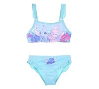 Disney Stitch et Angel Bikini pour Fille, Arc-en-Ciel du Maillot de Bain à Deux Pièces, Natation des Enfants, Taille 3 Ans, Bleu