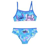 Disney Stitch et Angel Bikini pour Fille, Maillot de Bain Deux Pièces, Tailles 3 à 8 Ans (FR/ES, Âge, 4 Ans, Taille Normale, Bleu)