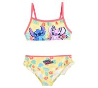 Disney Stitch et Angel Bikini pour Fille, Maillot de Bain Deux Pièces, Tailles 3 à 8 Ans (FR/ES, Âge, 4 Ans, Taille Normale, Jaune)