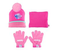 Disney Stitch et Angel Bonnet, écharpe et Gants pour Filles, Bonnet d'hiver pour Enfants, Cadeau pour Filles