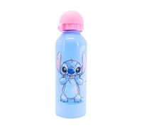 Disney Stitch et Angel Bouteille Réutilisable, Gourde D'eau Design en Aluminium Durable pour Filles, Bouteille de Voyage pour Enfants, Capacité 500 ML | Bleu