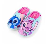 Disney Stitch et Angel Chaussons Enfants, Pantoufles Cadeau Filles et Adolescentes, Tailles EU 28 à 33 (Bleu, EU 28, Système Taille Chaussures EU, Enfant de 2 à 5 ans, Femme, Numérique, Moyen, 28)