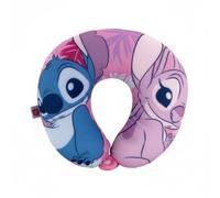 Disney Stitch et Angel Oreiller de Voyage pour la Nuque, Coussin Cervical en Mousse à Mémoire de Forme, Oreiller de Voyage Ajustable, Cadeau pour Filles et Adolescentes