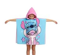 Disney Stitch et Angel Poncho Serviette pour Fille, Serviette de Plage, Serviette de Bain à Capuche, Serviette de Natation pour Enfants