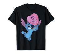 Disney Stitch Funny Valentine's Day "Buy Me Pizza" Heart T-Shirt