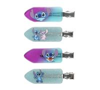 Disney Stitch Get Ready With Me Lot de 4 pinces à cheveux en acrylique à paillettes Stitch et ange