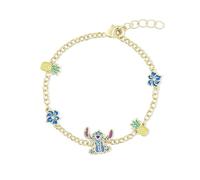 Disney Bracelet plaqué or pour fille Motif ananas et fleur