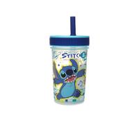 DISNEY STITCH - Gobelet à Paille Anti-Fuite 420 ml STITCH & ANGEL - Idéal Hydratation Enfant - Paille Souple - Facile à Nettoyer - Dès 3 Ans - Parfait pour les Déplacements