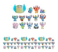 Disney Stitch Goes Wild Figurine à Collectionner 5 cm, Boîte Mystère, Jouet pour Collectionneurs, Fans et Enfants dès 3 Ans - Just Play (Lot de 4)