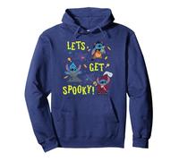 Disney Stitch Halloween "Let's Get Spooky!" Villain Costumes Sweat à Capuche, Unisexe pour adultes, Bleu Marine, M