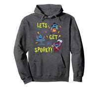 Disney Stitch Halloween "Let's Get Spooky!" Villain Costumes Sweat à Capuche, Unisexe pour adultes, Chiné Foncé, L