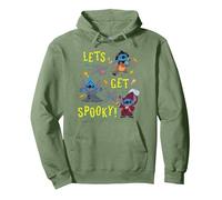 Disney Stitch Halloween "Let's Get Spooky!" Villain Costumes Sweat à Capuche, Unisexe pour adultes, Vert sauge, S